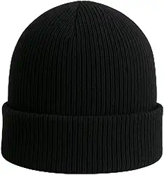 Touca de Frio Unissex, Gorro Básico em Algodão, Preto, Tamanho Único Confortável