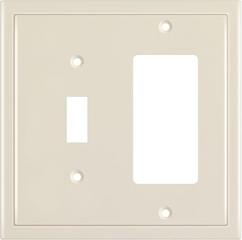 Miniatura 72 de Henne Bery Placa decorativa de pared con borde moderno, tapa de tomacorriente para cubrir enchufe, aleación de zinc maciza duradera
