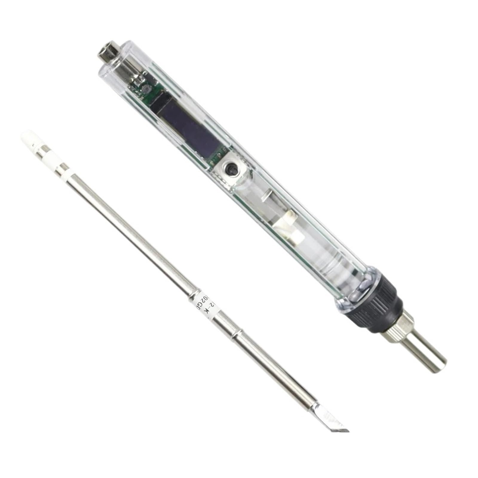 Zestaw lutownicy Mini Lutownica DC 12-24V 72W Cyfrowa OLED Regulowana Temperatura Spawanie Elektryczne Końcówka Lutownicza Narzędzie Stacji(With T12-K)