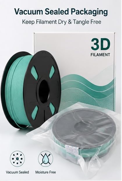 Image of PLA 3D Printer Filament 1.75mm, 1kg Spool (2.2 lbs) - UV /Heat /Weather Resistant, Strong Layer Bonding, Smooth Printing, Low Odor, Outdoor Functional Prototypes, FDM Compatible (pacific teal, 200 Gram)