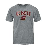 Barnesmith Central Michigan University CMU Chippewas Short-Sleeve T-Shirt, Spirit, Charcoal Grey, Small
