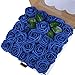 Breeze Talk Artificial Flowers Navy Blue Roses 50pcs Realistic Fake Roses w/Stem for DIY Wedding Bouquets Centerpieces Arrangements Party Baby Shower Home Decorations (50pcs Navy Blue)