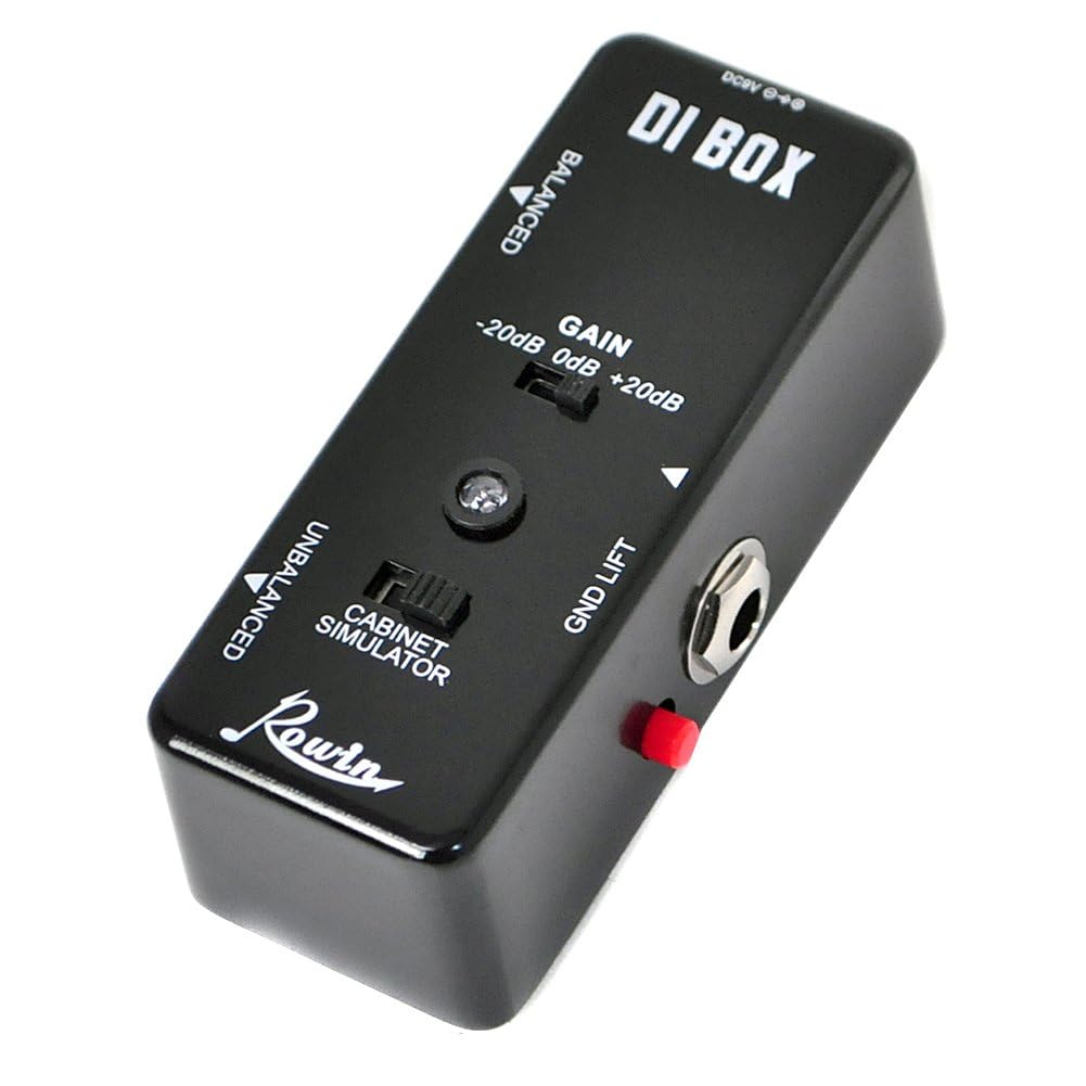 Rowin Guitar Bass Passive DI Box Instrument to Balanced and Unbalanced Micro Direct Box Pedal : Musical Instruments