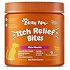 Zesty Paws Itch Relief for Dogs for Itching Skin Coat Health Omega 3 Fish Oil with EPA DHA Dog Bites Supplement with Vitamin C E for Antioxidant Support Chicken Flavor 90 Count