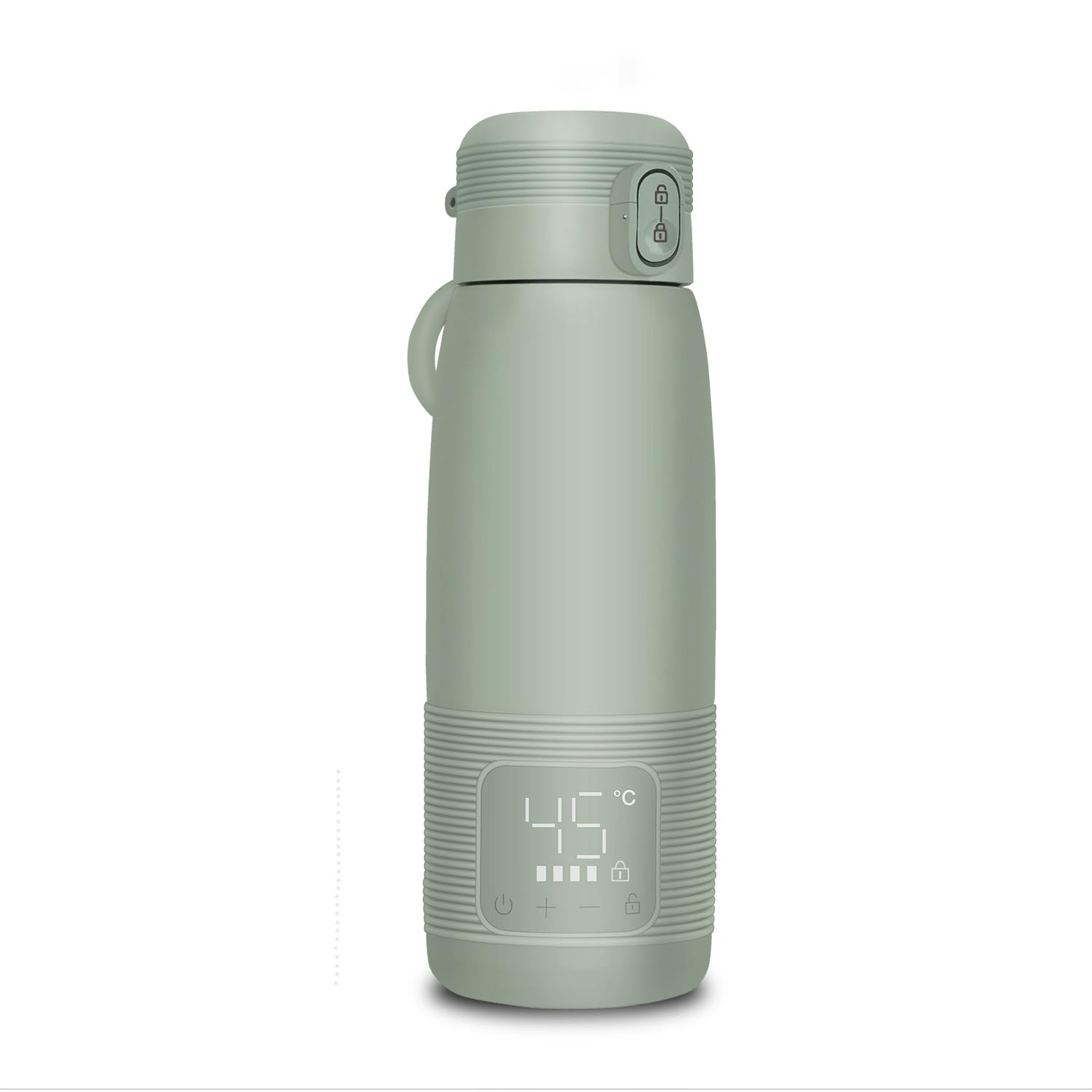 Cozytots Portable Bottle Warmer for Travel, Baby Milk Warmer, Stainless Steel Vacuum-Insulated Mug, 37°C to 55°C Constant Temperature, USB Charging, Baby Thermos Cup On The Go, 17 Ounce/500ML