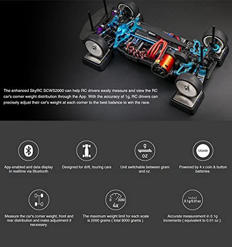 Sky RC SCWS2000 Bluetooth Sistema de Pesaje Esquinas 4 Unidades miniatura 5