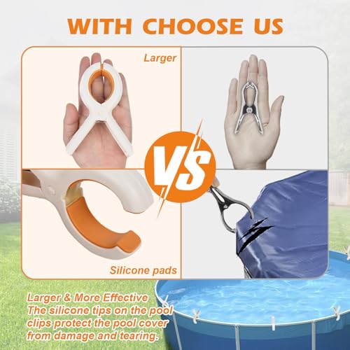 Clips para cubiertas de piscina, juego de 20 piezas miniatura 3