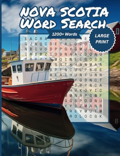 Large Print 1200+ Words Nova Scotia Word Search