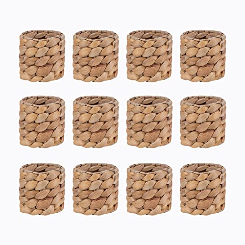 Beibang Napkin Rings Set Of 12, Handmade Woven Napkin Rings, Farmhouse Napkins Rings For Holiday, Wedding, Dining Room, Party, And Table Decoration #TOP8