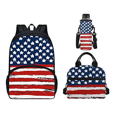 Sac à dos USA pour ados parfait pour le collège la boîte à déjeuner incluse