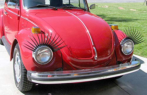 CarLashes® for Classic VW Beetle (1938-2003) Volkswagen Car Headlight Eyelashes BLACK