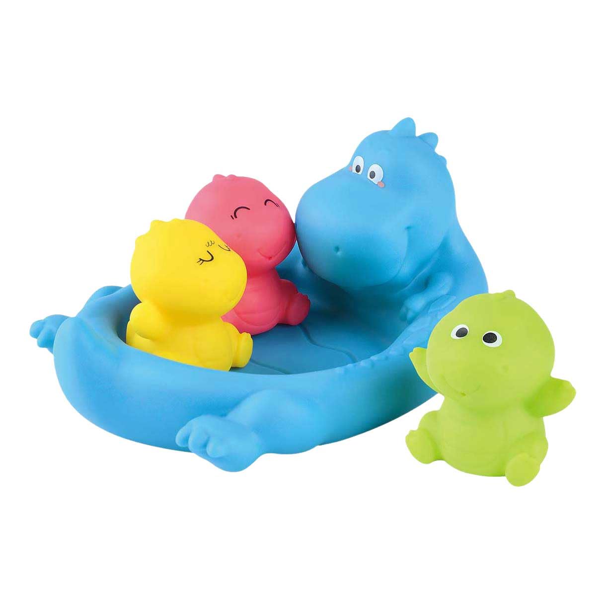 Playgo giocattoli da bagno dino famiglia colorata plastica morbida