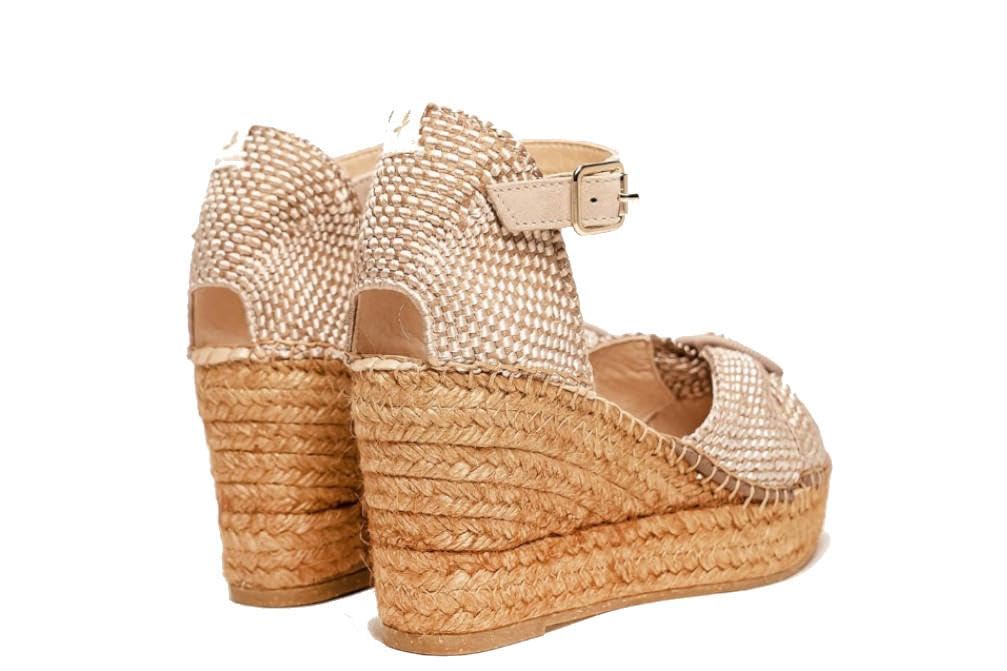 Alpargatas de cuña Media Alhamas Amapola 06900RY5D en Color Taupe - Mujer