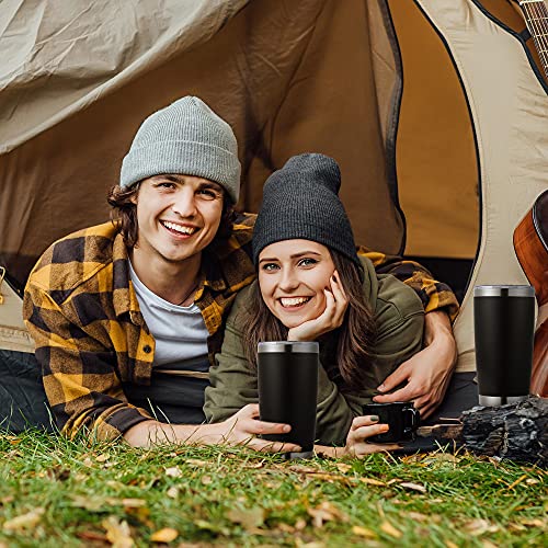 Coktik 12 Pack 20Oz Tumbler Cup Double Wall Vacuum Insulated Travel Mug Bulk, Stainless Steel Tumblers With Lid, Durable Powder Coated Coffee Cups For Cold & Hot Drinks, Black #TOP4