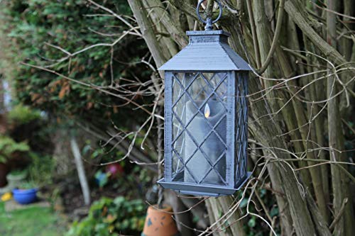 Flameless Candles Flickering Led | Battery Operated Electric Pillar Candle | Realistic Moving Flame Flicker With Remote Control & Timer | Real Wax Grey | Great Home Decor | Decorative Gift #TOP3