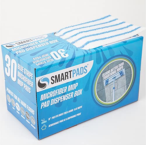 Arkwright Reusable Smart Pads Box - (Pack of 30) Disposable or Washable Microfiber Mop Pads Compatible with Swiffer Mop Heads, Dry and Wet Mops for Many Types of Floor Cleaning, 18 in, Blue by Arkwright LLC - Image 3