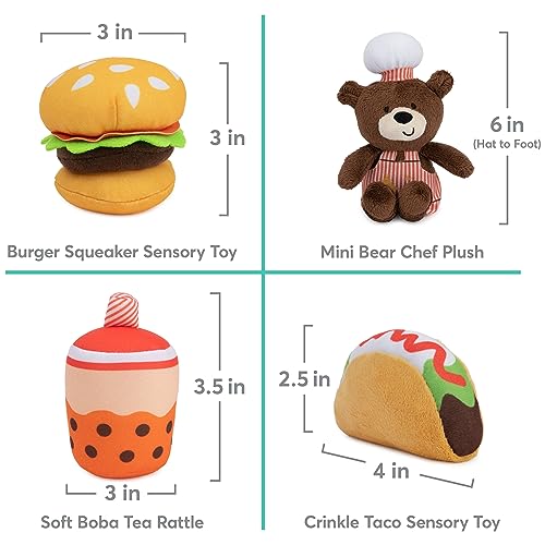 Image of Baby GUND Play Soft Collection, My Little Food Truck 5-Piece Plush Playset with Rattle, Squeaker and Crinkle Sound Toys, Sensory Toy for Babies, 7.5 inch
