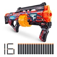 X-Shot Skins Last Stand – Blaster à Fléchettes à Barillet Rotatif Automatique, 16 Fléchettes Offertes, Puissance De Feu Jusqu'à 27 M