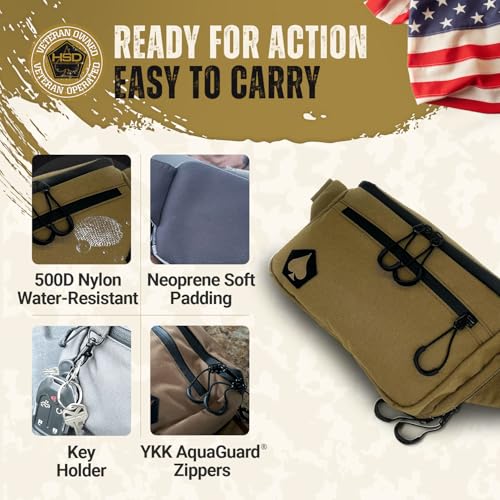 Image of HighSpeedDaddy Carry Fanny Pack - 500D Water-Resistant Nylon, Quick Access CCW Pocket, YKK AquaGuard Zippers, EDC Bag with Adjustable Waist (upto 49 inch), Everyday Carry for Men & Women - Multicam