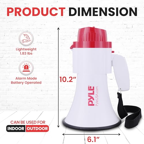 Pyle PMP35R Megaphone Speaker Pa Bullhorn - With Built-In Siren 30 Watt Voice Recorder & 800 Yard Range thumb #6