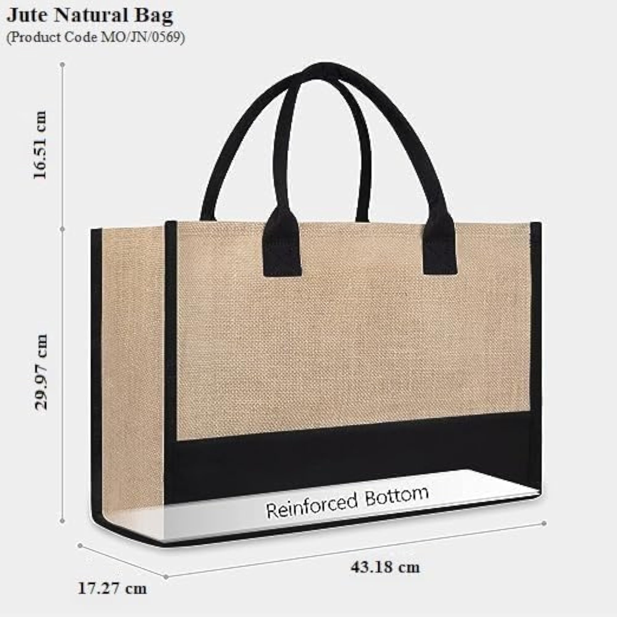 Handmade Personalized Initial Monogrammed Jute Tote Bag