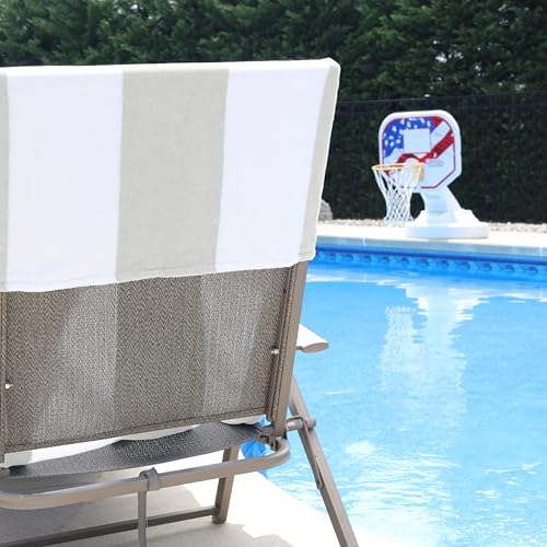 Superior LNGE-CABANAST-LG Cabana Cotton Lounge Chair Cover, Outdoor Towel/Chaise Furniture Covers thumb #4