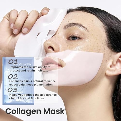 5Pcs Bio Collagen Face Mask,Collagen Face Mask,Bio Collagen Real Deep Mask,Bio dance Collagen Mask Overnight,Elasticity Improvem Tight - Image 3