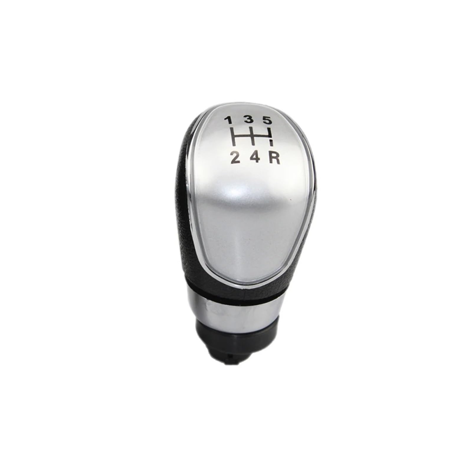 tusgt Knob Manual for Fiesta MK7 2008-2013 for Focus MK2/FL 5/6 Speed Car Gear Shift Knob Handball Manual Transmission Lever(5 Speed Silver)