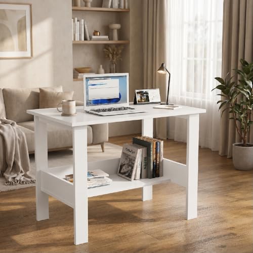 Amazon Solimo Study Table, White, 90x50x77 cm - Image 7