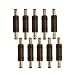 (10) Pack 2.1mm X 5.5mm DC power cable male to male coupler