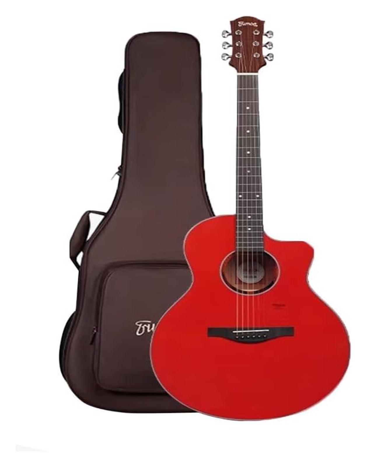 Chitarra acustica, 104 cm, 6 capotasto in abete cuerdas per principianti, intermedi adulti e adolescenti (rosa)