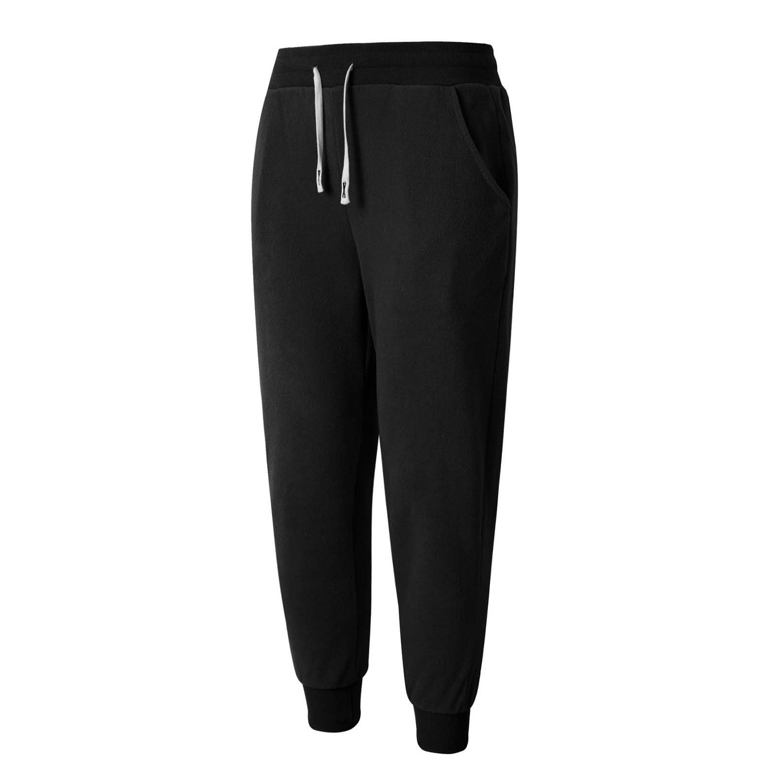 Generisch Tuta da uomo in pile con colletto alto, tuta da jogging in due pezzi, per sport e tempo libero, set di giacca con zip e pantaloni da jogging