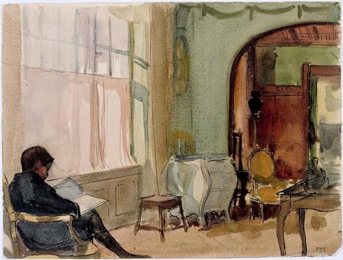 Pintura de lienzo de Albert Edelfelt cartel artístico del hijo de Erik para salón 60x90cm