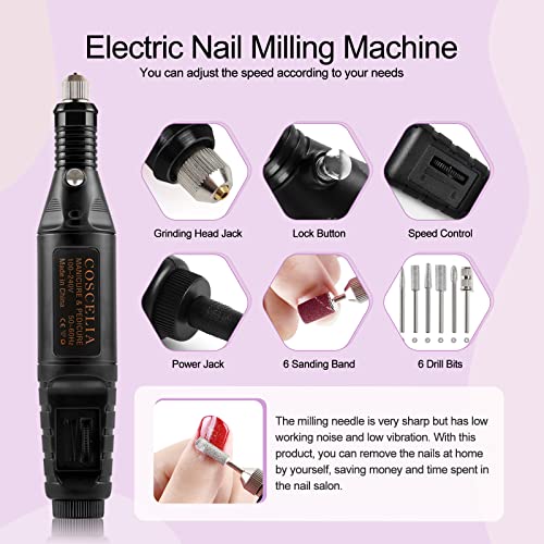 Poly Nail Gel Kit With U V Lamp And Drill 3Pcs Nail Extension Gel+19Pcs Gel Nail Polish With Glossy/Matte Top Base Coat, All-In-One Kit For Nail Manicure Beginner Starter Kit #TOP5