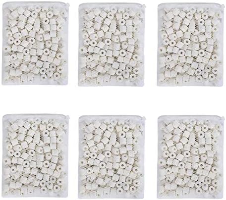 ALEGI Aquarium Premier Bulk Bio Ceramic Rings Filter Media for Fresh Water, Sea Water Fish Tank Canister Filter,Koi Fish Pond Reef Filter (6 lbs)