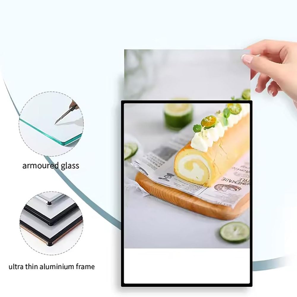 Caisson Lumineux LED Ultra-Mince, Cadre d'affichage publicitaire Mural, Cadre d'affichage publicitaire enfichable, Support d'affiche éclairé, for Restaurants, Bars, magasins(A2)