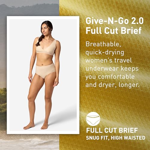 Image of ExOfficio Women's Give-N-Go 2.0 Full Cut Brief - Breathable Durable Easy Care Travel Underwear
