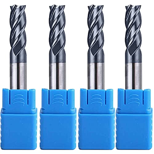 Image of Tungsten Carbide End Mill Set 4 Flute - 45 for Stainless Steel & Alloy