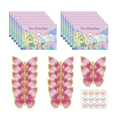 12 Cartes D'Invitation Françaises, 12 Enveloppes Blanches, 12 Petites Étiquettes, Invitations D'Anniversaire, Cartes D'Invitation, Invitations, Fournitures...