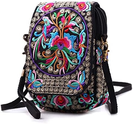 small Embroidered purse,Embroidered cell phone crossbody bag Coin Purse mexican purse Vintage wallet small crossbody cell phone purse