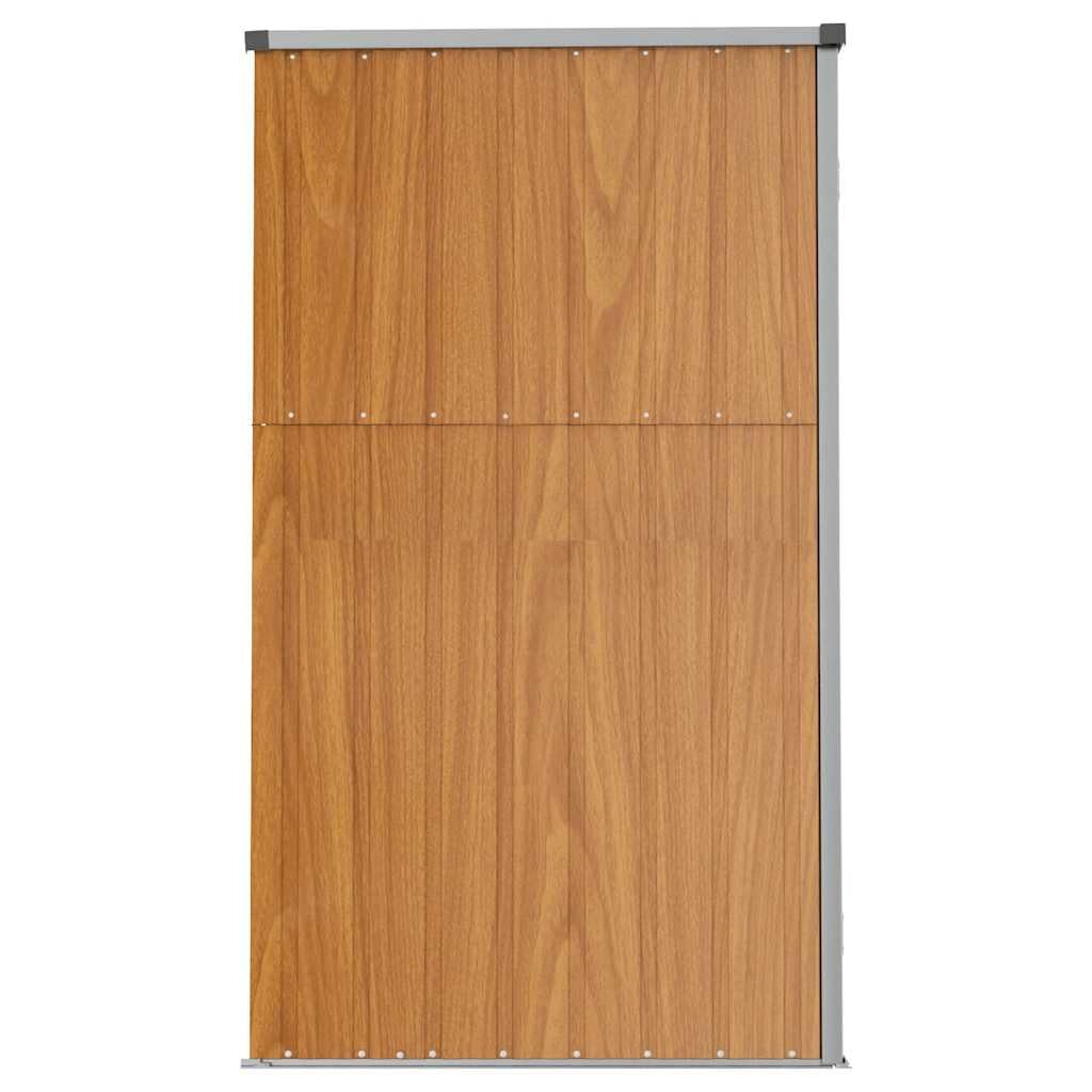 Refined Cobertizo Herramientas jardín Acero galvanizado 225x89x161 cm Marrón