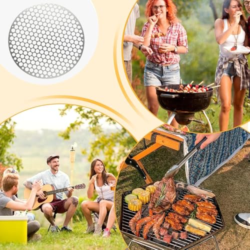 Grille de barbecue ronde en acier inoxydable durable pour cuisson extérieure