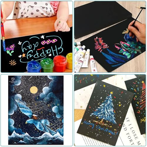 Image of 10 Pack 5.9x7.87 Acrylic Sheet 0.04 inch /1mm Thick, Black Plexiglass Sheet, Plastic Plexiglass Board Acrylic Board for Wall Crafts Glass and Painting