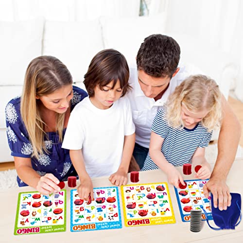 SpriteGru Jeu de Bingo de l'alphabet, Jeu de Bingo des majuscules/minuscules/Chiffres ABC et 123 pour Les Enfants de 4 à 8 Ans, Parfait pour la Salle de Classe et la Maison. – Image 8