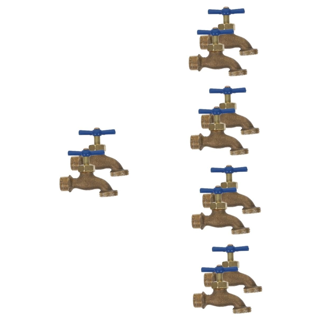 TOYANDONA 5 Series Conector De La Manguera Exterior Boquilla Accesorios De Manguera De Metal Accesorios De Reparación De s De Jardín Conector De Latón 2 Piezas X 5