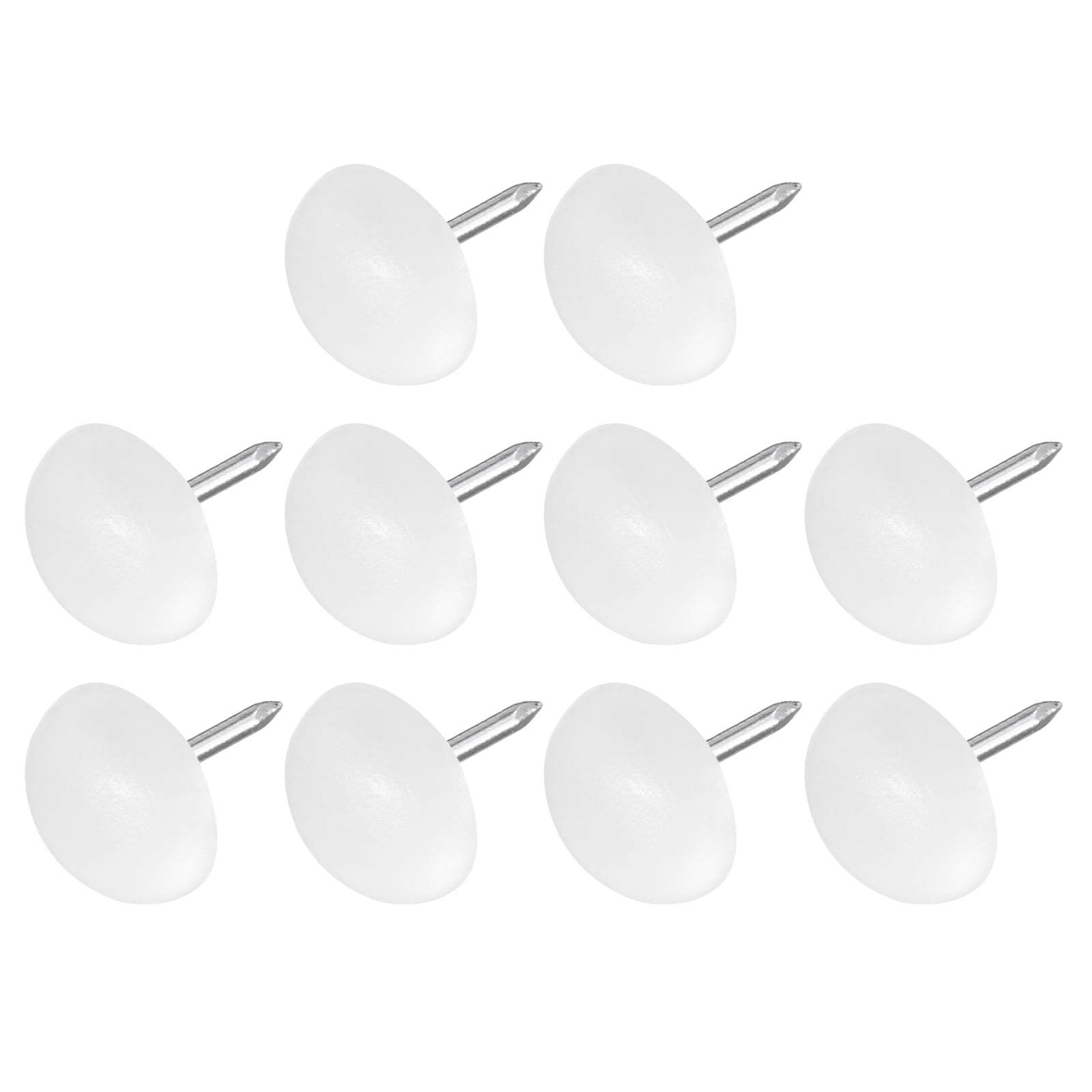 METALLIXITY Furniture Feet Nail (14mm/0.55in) 40Pcs, Plastic Half-Circles Chair Glides Sliders