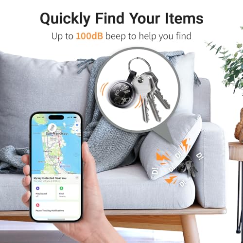 2026 New Air Tracker Tags 4 Pack Compatible with Apple Find My iOS Only Bluetooth Tracker - image 3