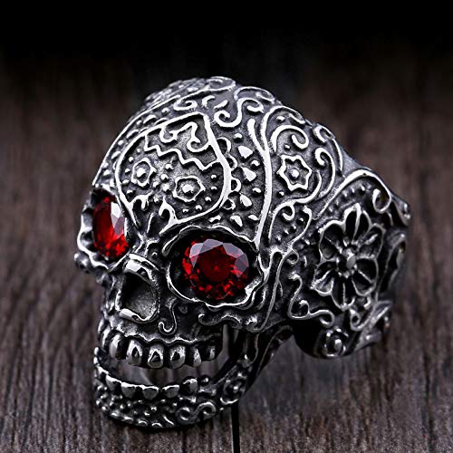 Image of Genuine Stainless Steel Ring Jewelry for Men Fashion Punk Biker Skull Rings