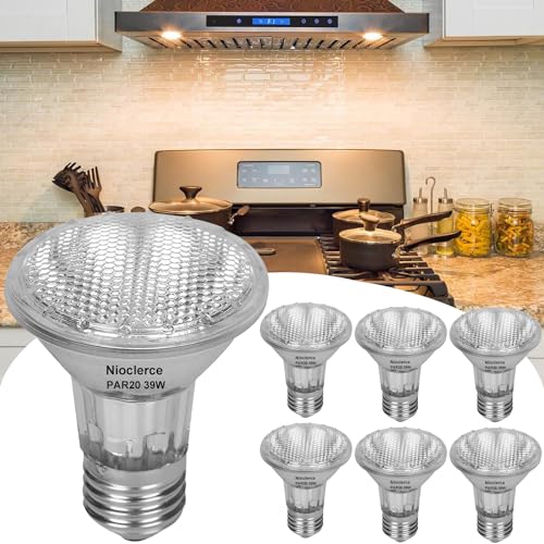 PAR20 Flood Light Bulbs, 39W, 120V, 6-pack, 2800K warm white