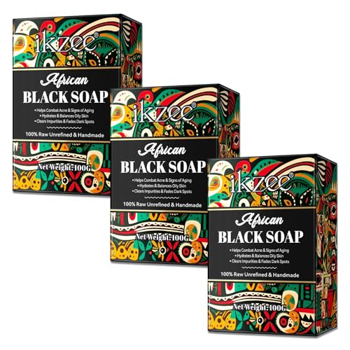 P-Beauty 3x Black Soap - Afrikanische Schwarze Seife, Vegan mit Sheabutter, Kokos- & Palmkernöl - Gâ€¦ – Miniatur